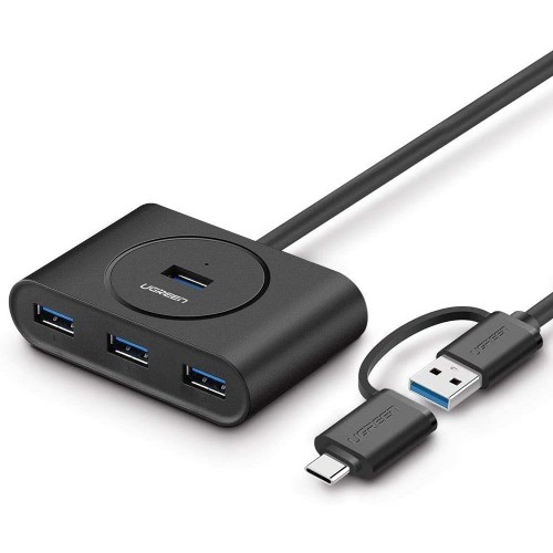 Ugreen USB 3.0 Hub #40850 — 4 Port, With Type-C Adapter