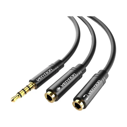 Vention BBVBY Stereo Audio Splitter Cable — Dual 3.5mm Female to 3.5mm Male