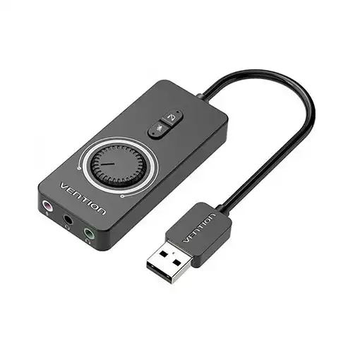 Vention CDRBB External Stereo Sound Adapter — USB 2.0, Volume Control