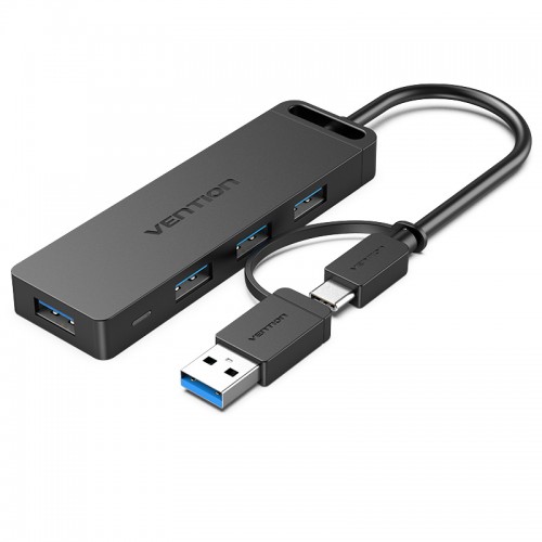 Vention CHTBB 4-Port USB 3.0 Hub — USB3.0 & Type-C 2-in-1 Interface