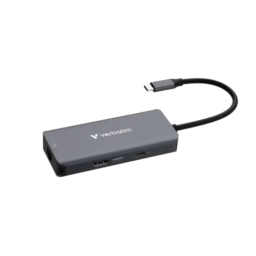 Verbatim Essentials Type-C Hub With RJ45 — 6 in 1, Multifunctional