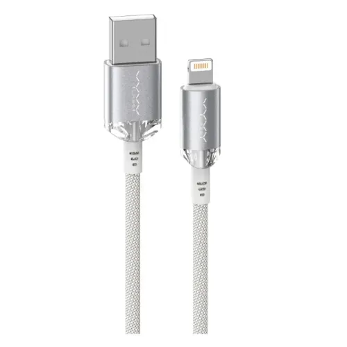 Vyvylabs VCSUL-01 Crystal Series USB to Lightning Cable — 1M Fast Charging, White