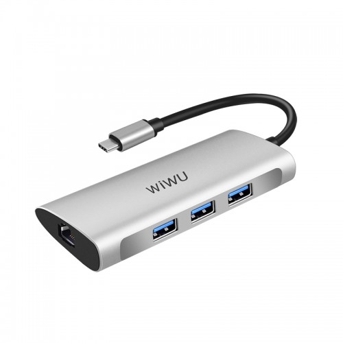 WiWU Alpha 631STR Type-C Hub Adapter — 6-in-1, Multi-function