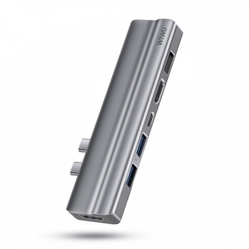 WiWU T9 Type-C Hub — 8-in-1, Unibody Aluminum Alloy Design