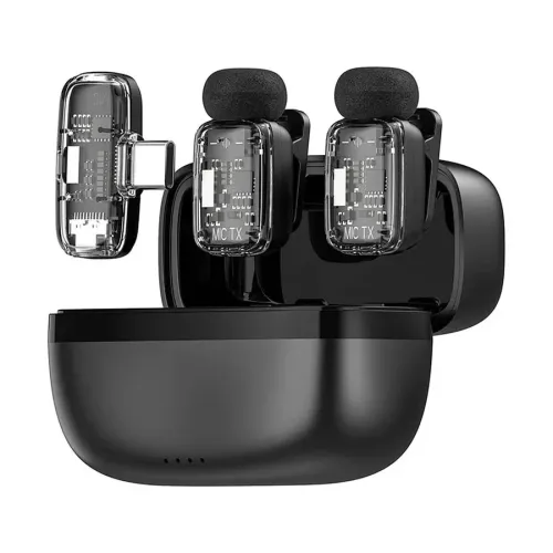 WiWU Wi-WM008 Lavalier Microphone — Dual Wireless