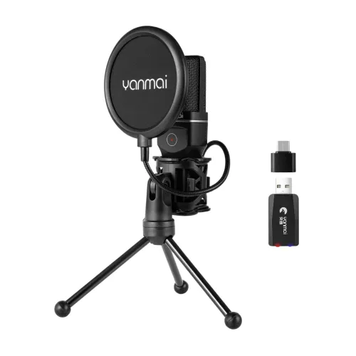 Yanmai SF-777W Gaming Microphone — RGB, Wireless