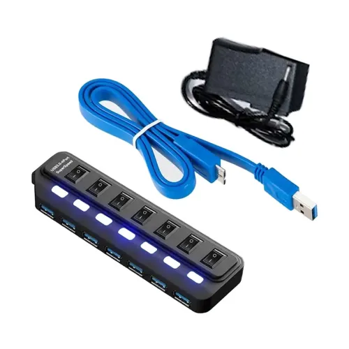 Yuanxin X-3171 USB Hub — 7-in-1 Multiport with Switch