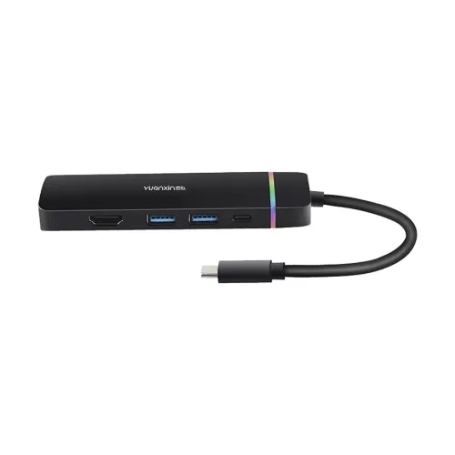 Yuanxin X-32035 Multiport Type C Hub — 5-in-1, RGB