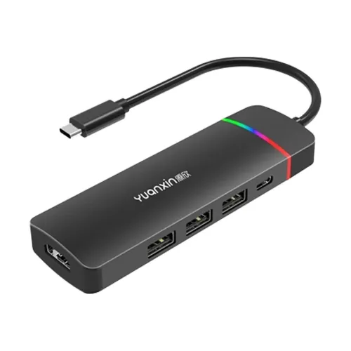 Yuanxin X-32035C Type C Hub — Multiport 5 in 1, RGB