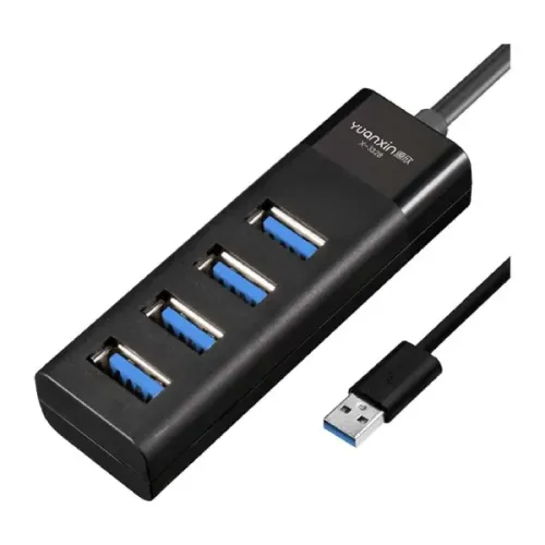 Yuanxin X-3328 Hub — USB Male to Quad USB Female