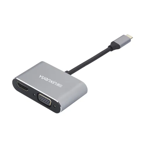 Yuanxin X-3510 Type-C Hub — Aluminium, 2-in-1