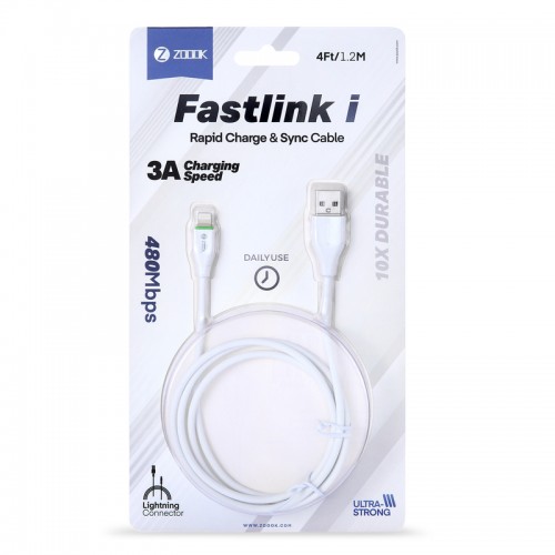 ZOOOK Fastlink i Lightning Cable — Rapid Charge & Sync