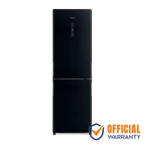 Hitachi R-BG410P6PBX (GBK) Bottom Mount Refrigerator — 366L, Inverter