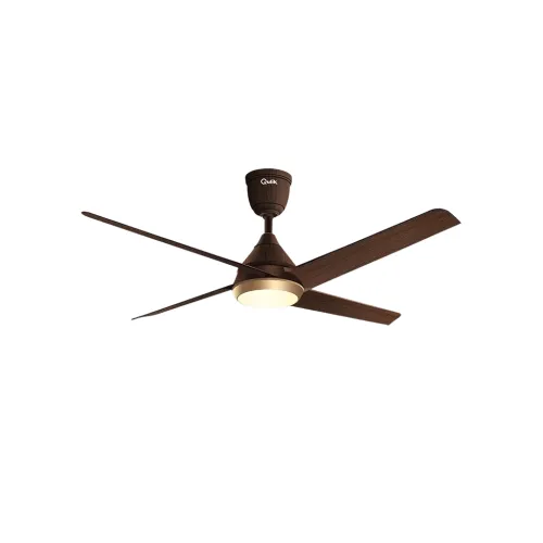 Qulik Alpha Edge 4B UL Decorative Ceiling Fan — 53", Silent, With Light & Remote