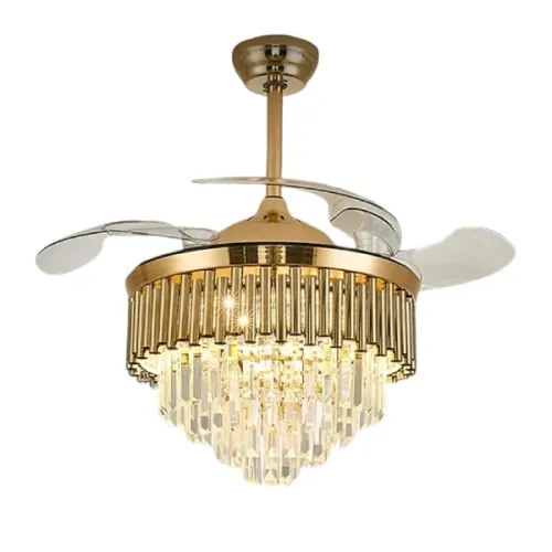 Qulik Q-K6036 Decorative Chandelier Ceiling Fan — 48", with Light and Remote
