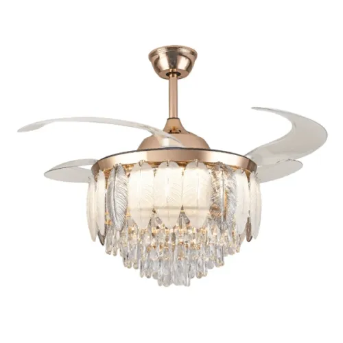 Qulik Q-T8255 Decorative Chandelier Ceiling Fan — 48", With Light and Remote