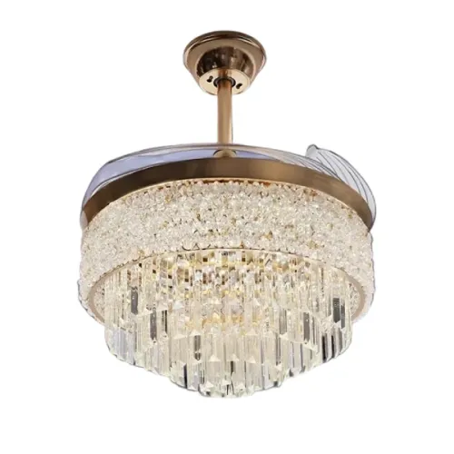 Qulik Q-T8361 Decorative Chandelier Ceiling Fan — 48", with Light and Remote