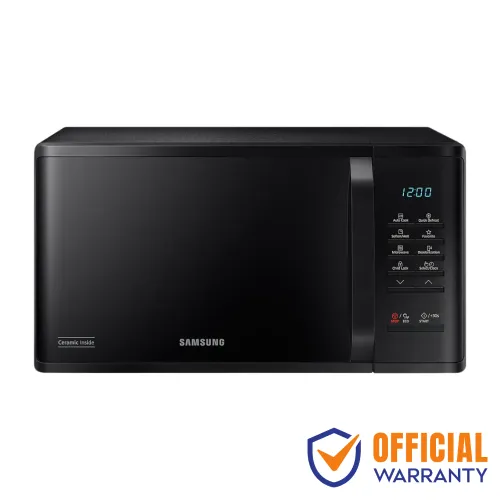 Samsung MS23K3513AK/D2 Solo Microwave Oven — 23L, Ceramic Enamel Cavity