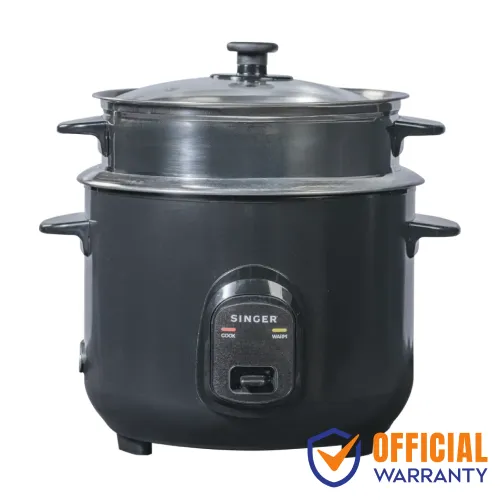 Singer 18COOKMATE-BLK Rice Cooker with Steamer — 1.8 L