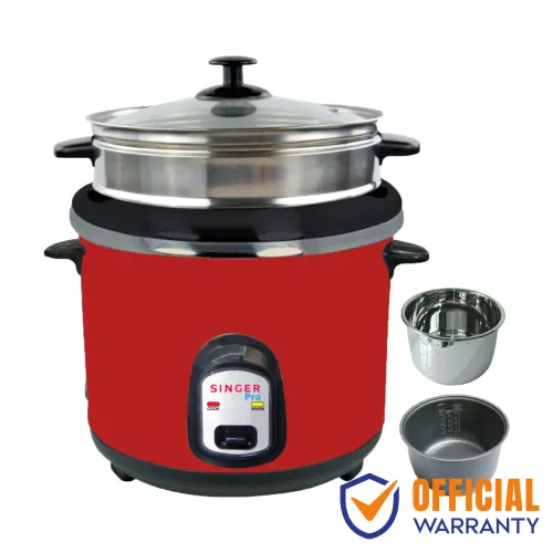Singer B2800AMMO-PRO Rice Cooker — 2.8 L, with Steamer