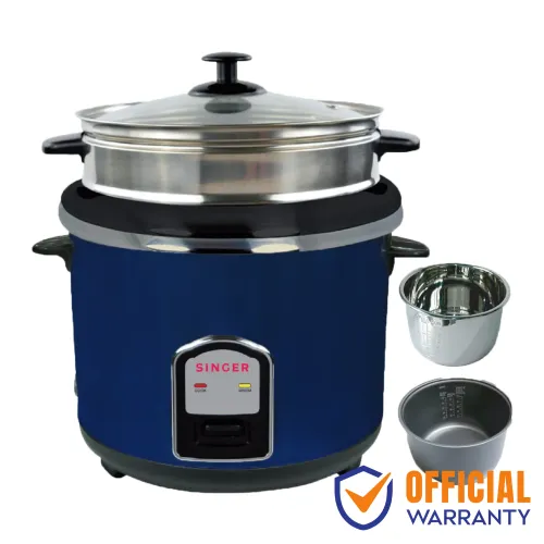 Singer B9918PRIME Rice Cooker — 1.8 L, Navy Blue, With Steamer