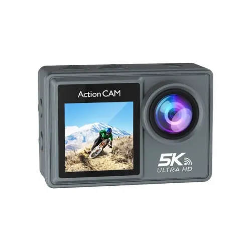 Ausek AT-M40R Action Camera — Touch Wireless Mic Combo, 5K, WiFi, Waterproof
