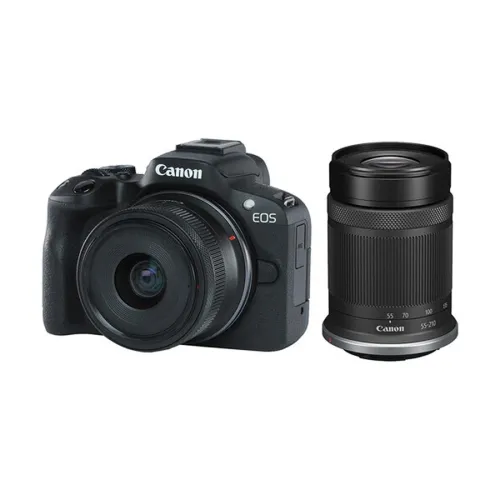 Canon EOS R50 Mirrorless Camera — with 18-45mm & 55-210mm Lens
