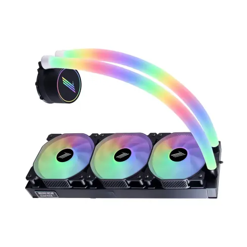 1STPLAYER MOTHRA MT360 Liquid CPU Cooler — ARGB, Black