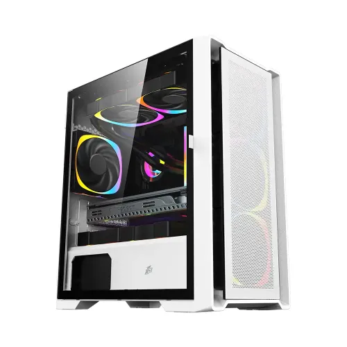 1STPLAYER T4 Micro-ATX Gaming Casing — White