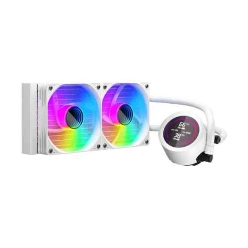 1STPLAYER TS4 240 Liquid CPU Cooler — ARGB, White