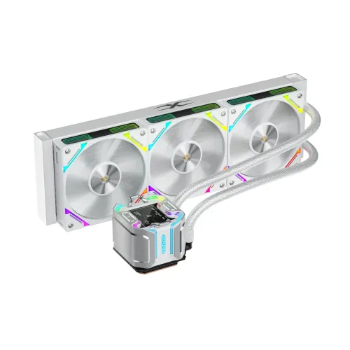 1STPLAYER X-360 Liquid CPU Cooler — ARGB, White