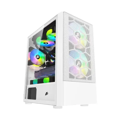 1STPLAYER X4-M Gaming Casing — Micro-ATX, White