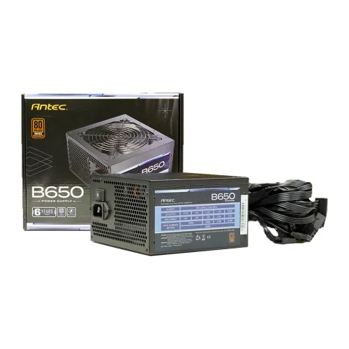 Antec B Series B650 Power Supply — 650W, 80+ Bronze, Non-Modular