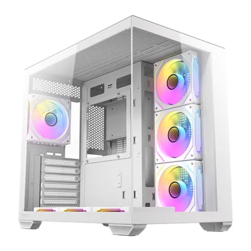 Antec CX Mirror Gaming Casing — ARGB, ATX Mid Tower, White
