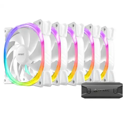 Antec Fusion 120 ARGB Case Fan White — 5-in-1 Pack