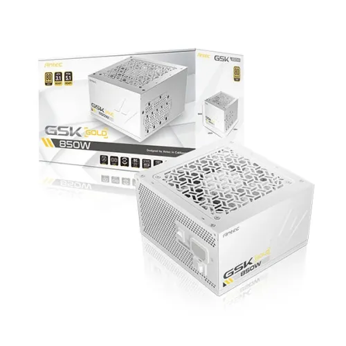 Antec GSK 850W ATX 3.1 & PCIE 5.1 Power Supply — White, 80+ Gold, Full Modular