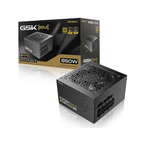 Antec GSK850 V2 Full Modular Power Supply — 850W, ATX 3.1, 80+ Gold, PCIE 5.1