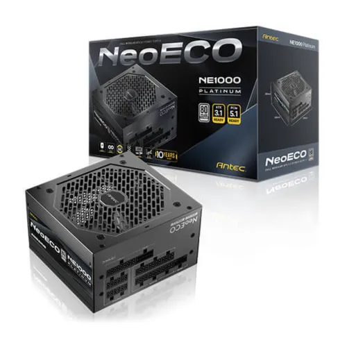 Antec NE1000 PLATINUM ATX3.1 Full Modular Power Supply — 1000W, 80+ Platinum, ATX 3.1 & PCIE 5.1