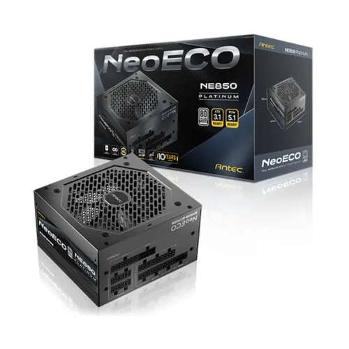 Antec NE850 PLATINUM Full Modular Power Supply — 850W, ATX3.1, 80+ Platinum, PCIE 5.1