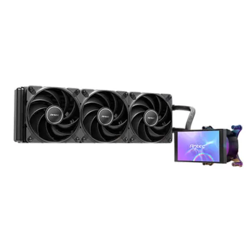 Antec Vortex View 360 All-in-One Liquid CPU Cooler — ARGB, with Display