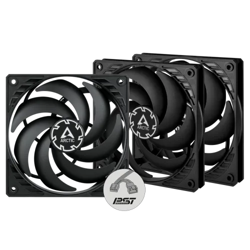 Arctic P12 Slim PWM PST Casing Fan — 120mm, 3-Pack