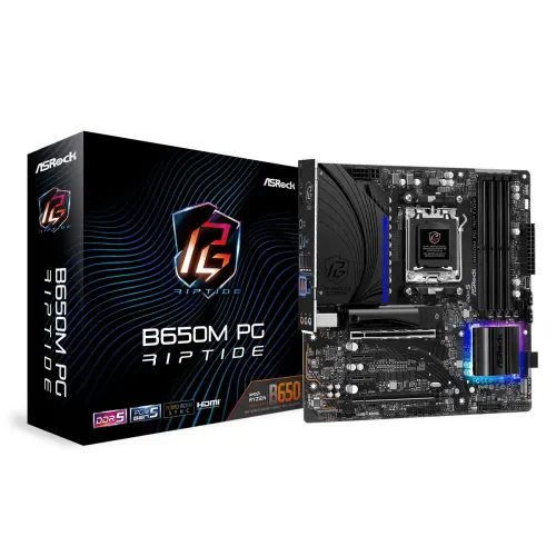 ASRock B650M PG Riptide AMD AM5 Motherboard — Micro ATX