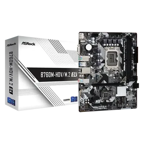 ASRock B760M-HDV/M.2 D4 Micro-ATX Motherboard