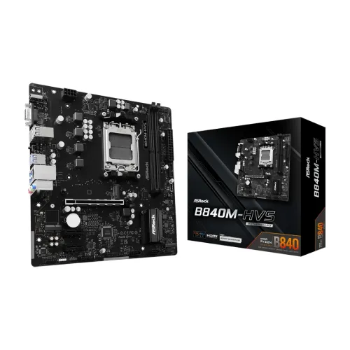 ASRock B840M-HVS Micro-ATX Motherboard — AMD AM5
