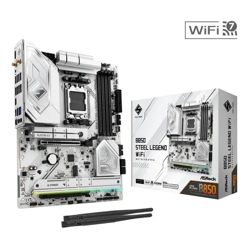 ASRock B850 STEEL LEGEND WIFI ATX Motherboard — AM5, DDR5