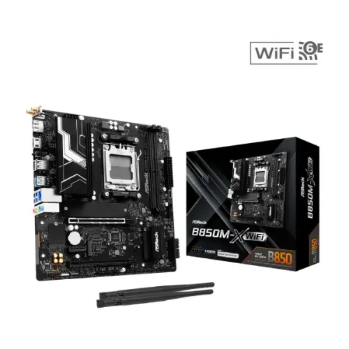 ASRock B850M-X WiFi Micro ATX Motherboard — AM5, DDR5