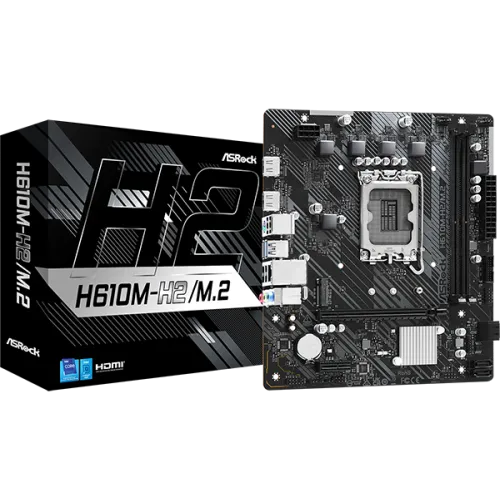ASROCK H610M-H2/M.2 mATX DDR4 Motherboard — 14th, 13th & 12th Gen