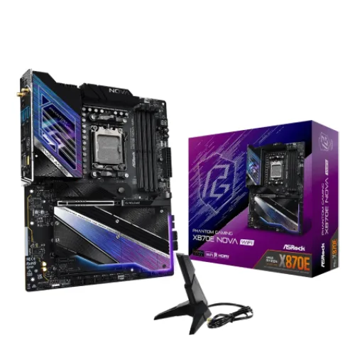 ASRock X870E Nova WiFi ATX Motherboard — AM5, DDR5