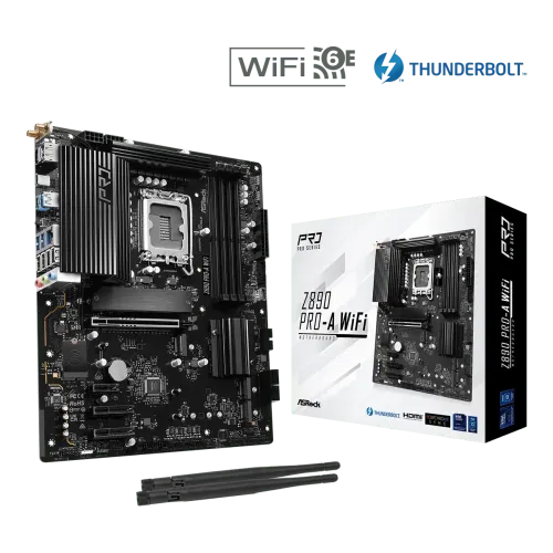 ASRock Z890 Pro-A WiFi ATX Motherboard — LGA1851, DDR5