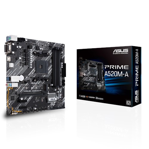 Asus Prime A520M-A Motherboard — Micro-ATX, AM4